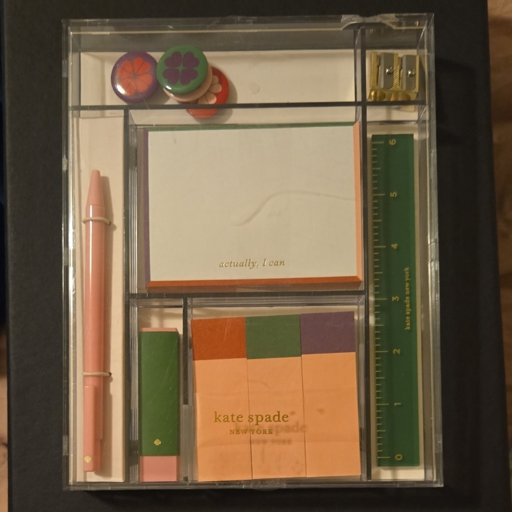 kate spade Desk Organizer Set - Pink and Green